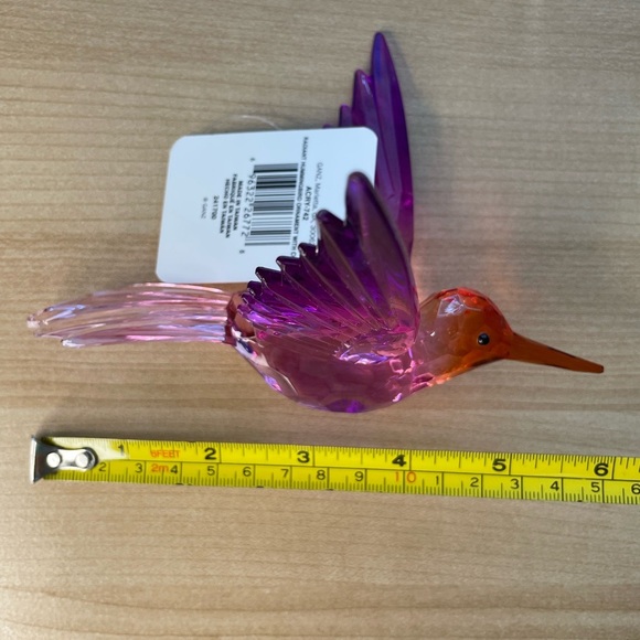 3 Ganz Crystal Expression Acrylic Hummingbird 6” Ornaments with Charm - NWT - Picture 7 of 15